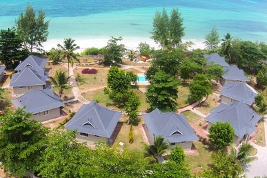 Luftaufnahme der Villas